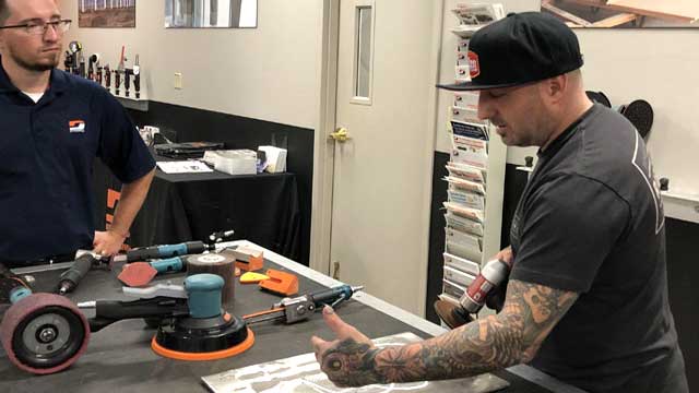 Franny Drummond Visits Dynabrade