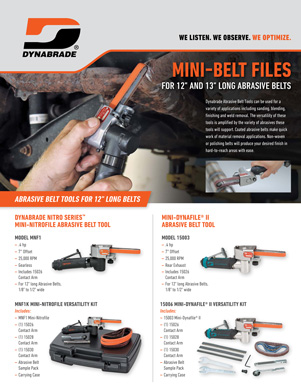 Dynabrade Mini-Belt Files Brochure